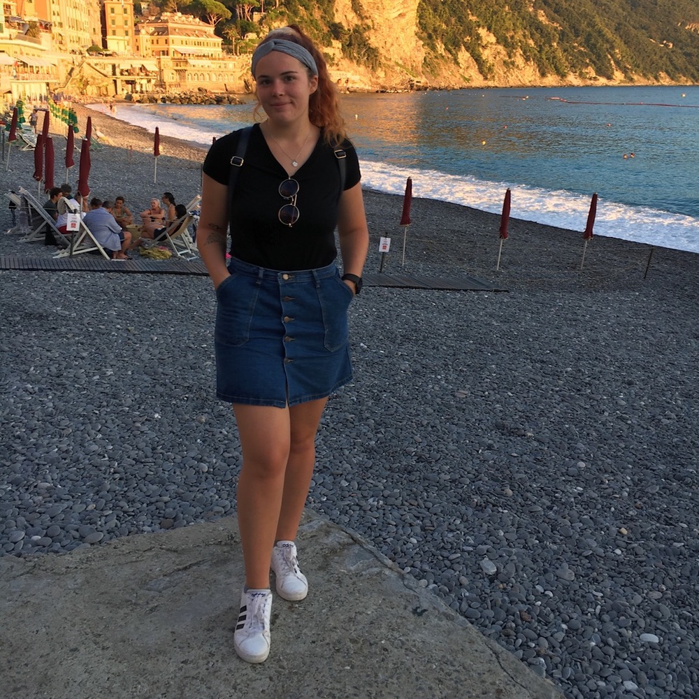 Button up jean skirt